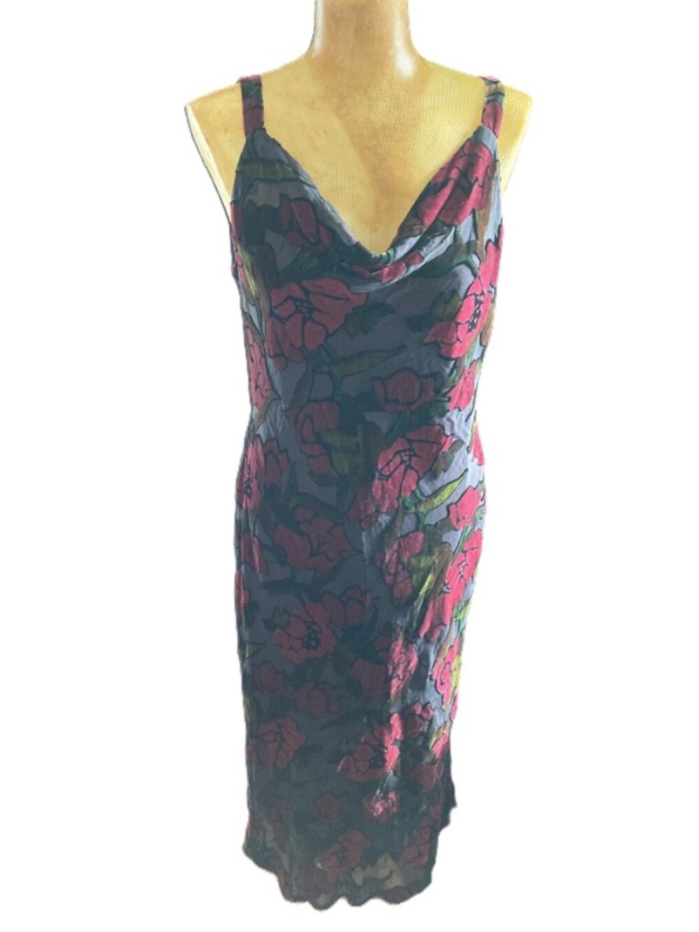 Vintage Bob Mackie Silk Velour Dress Size 12